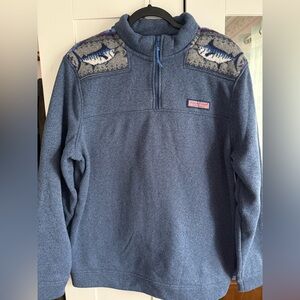 Vineyard Vines Blue Zip Up Sweater